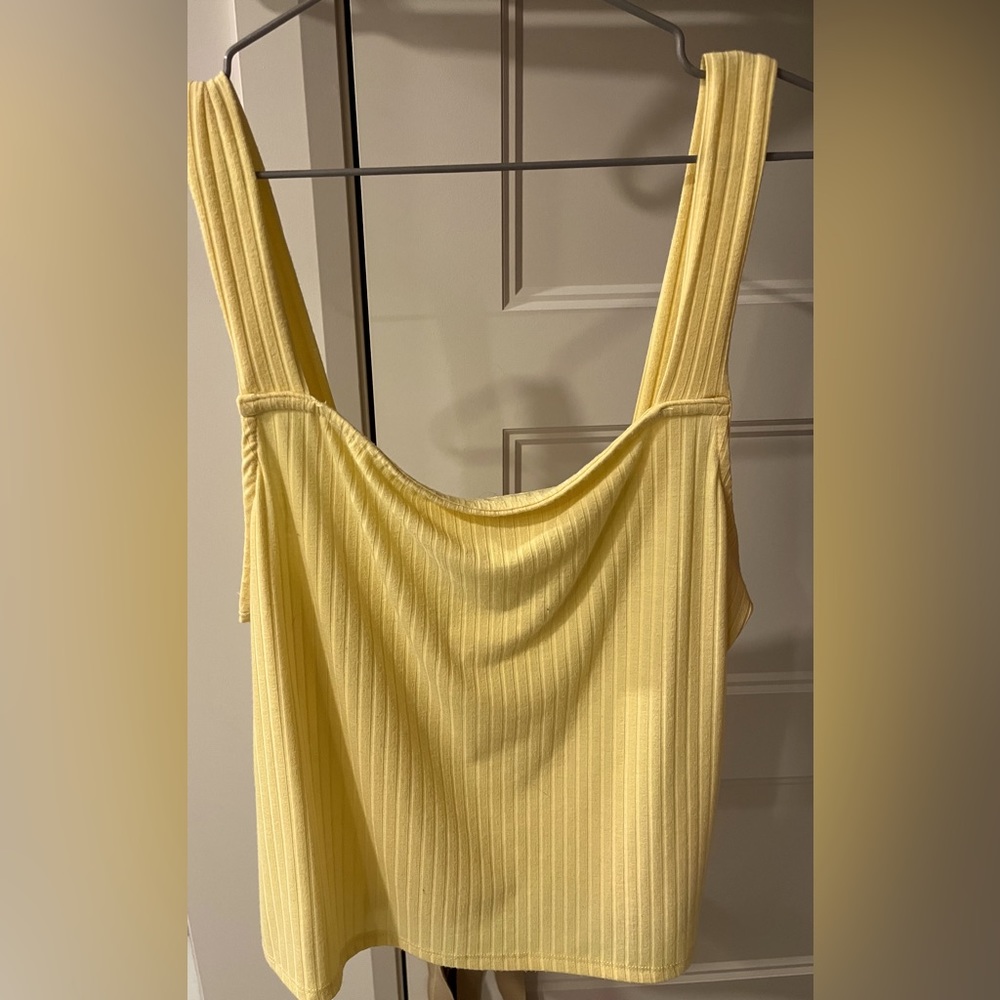 Yellow crop top, size L
